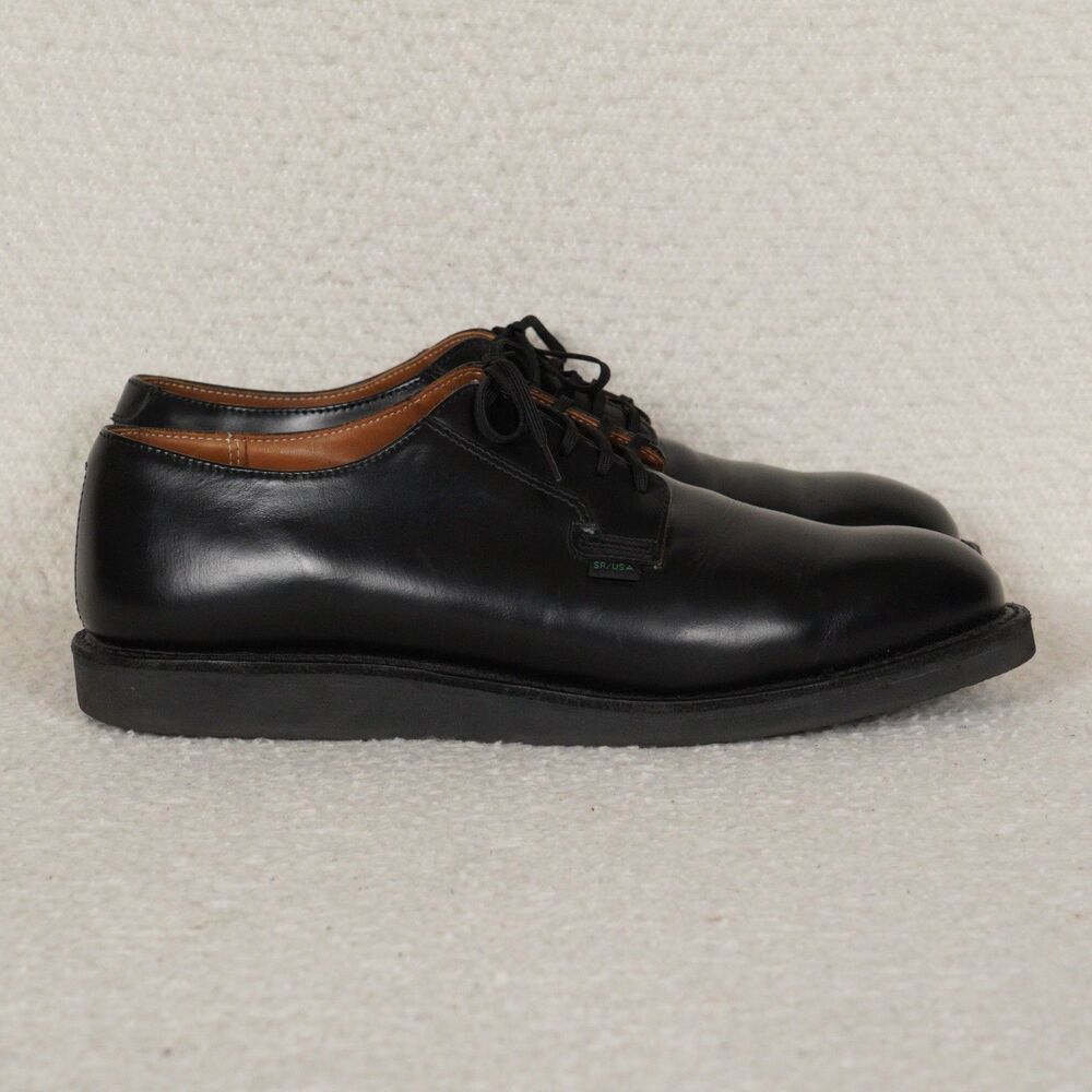 Red Wing Postman Oxford Shoes Mens 11.5 D Black Smooth Leather Cushion USA